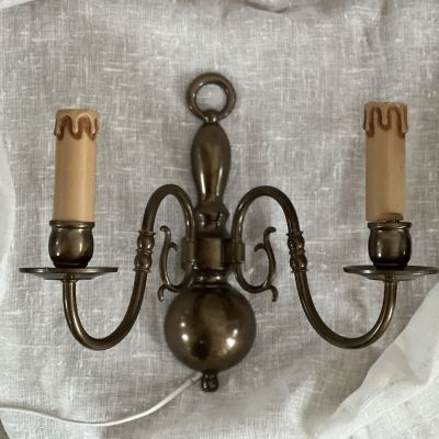 Бра настенное на 2 лампы 18 см металл Швеция