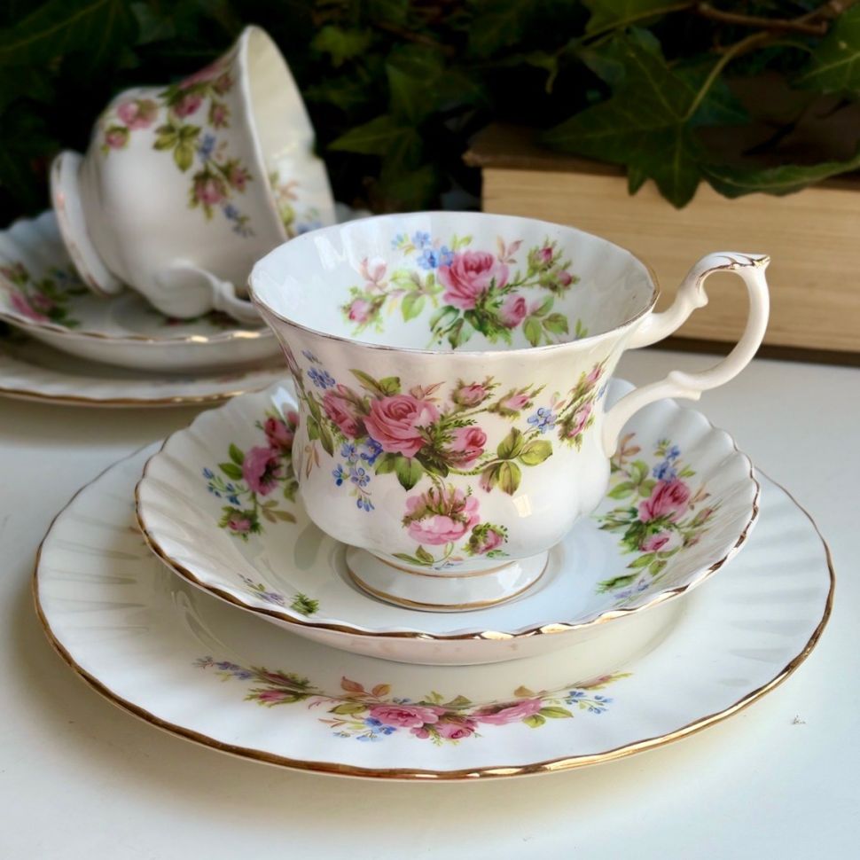 Чайное трио Royal Albert Moss Rose 200 мл Англия 