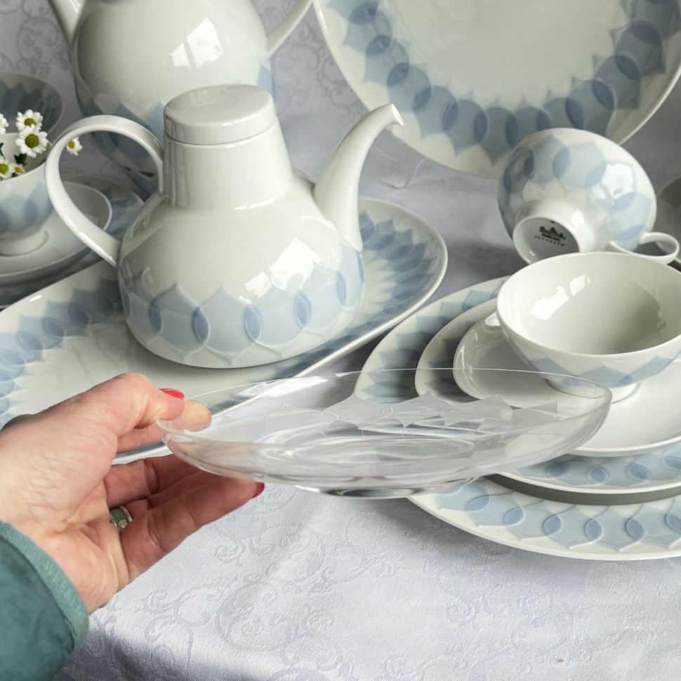 Тарелка Rosenthal Lotus 18 см хрусталь Германия