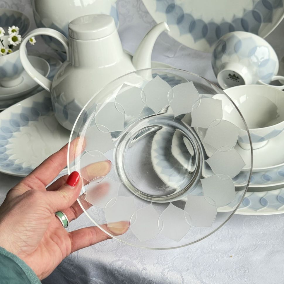 Тарелка Rosenthal Lotus 18 см хрусталь Германия