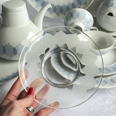 Тарелка Rosenthal Lotus 18 см хрусталь Германия