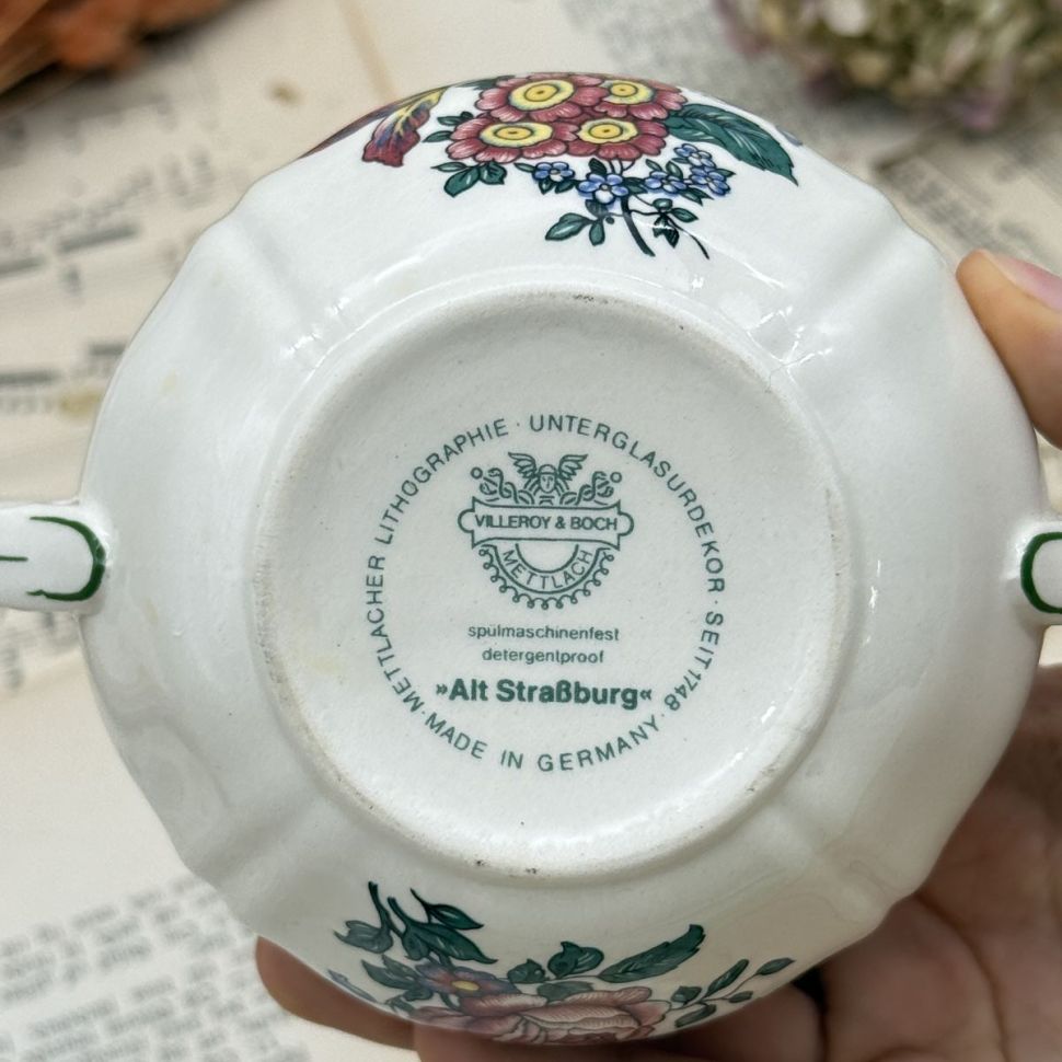 Сахарница Alt Strassburg ВиллеройБох 15 см фарфор Германия 