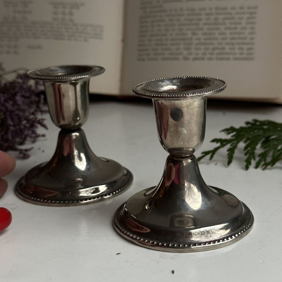 Подсвечник 7 см мельхиор