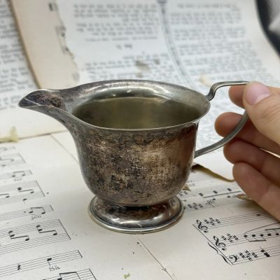 Молочник 150 мл латунь серебрение