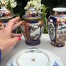 Ваза с крышкой Gold Imari 18 см фарфор Япония