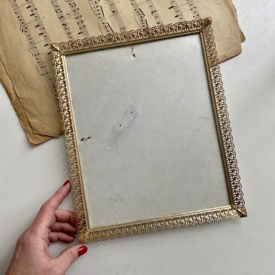 Рамка для фото или картины металл ажур 21,5х27,5 см