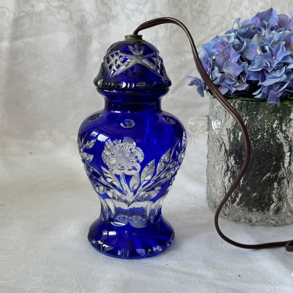 Светильник ночник Ваза с крышкой 21 см хрусталь