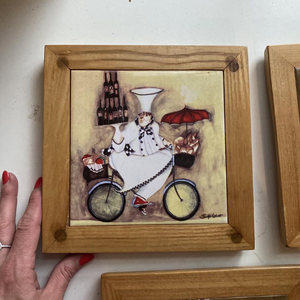 Подставка панно Повар 20х20 см