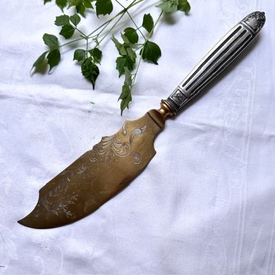 Нож сервировочный 28 см ручка серебро Франция