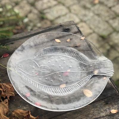 Тарелка блюдо для сервировки рыба хрусталь