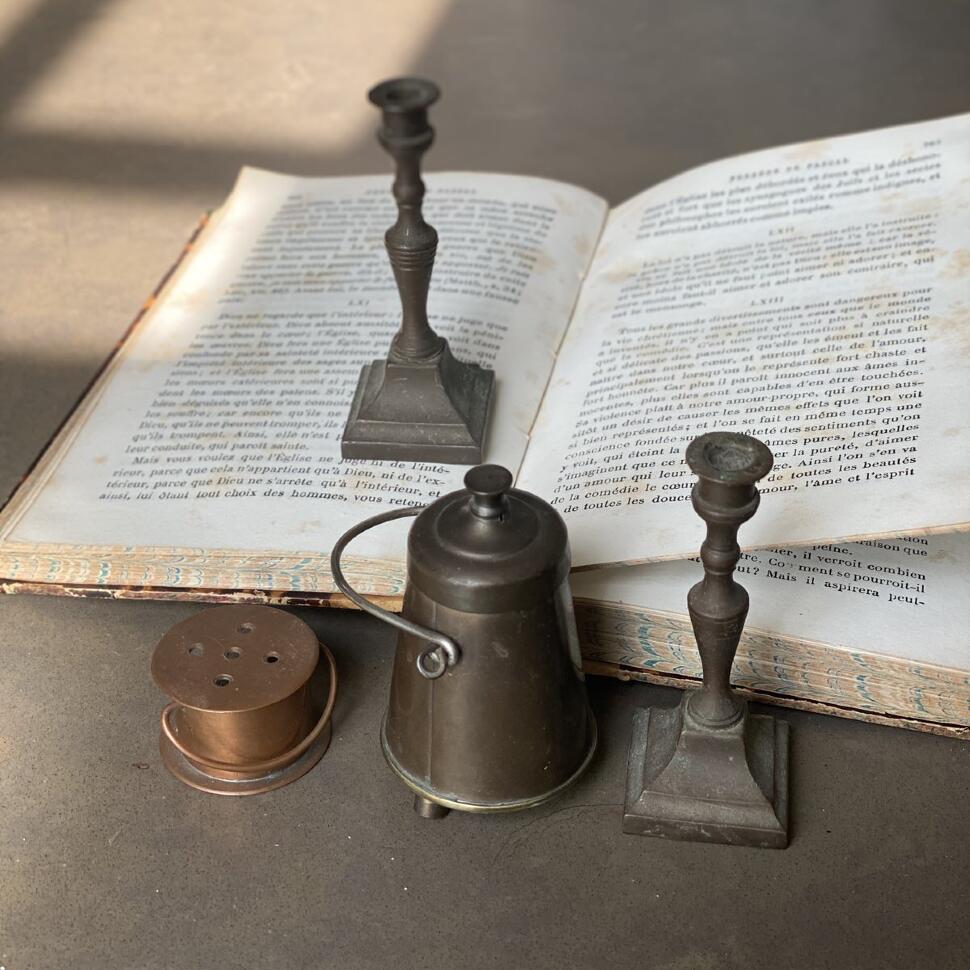 Статуэтка мини набор 4 шт медь-латунь