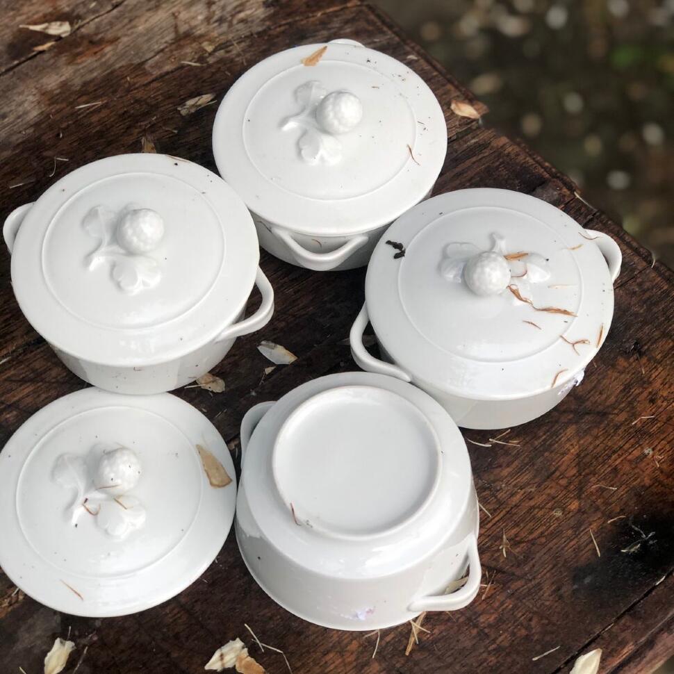 Террин с крышкой 13 см Желудь фарфор