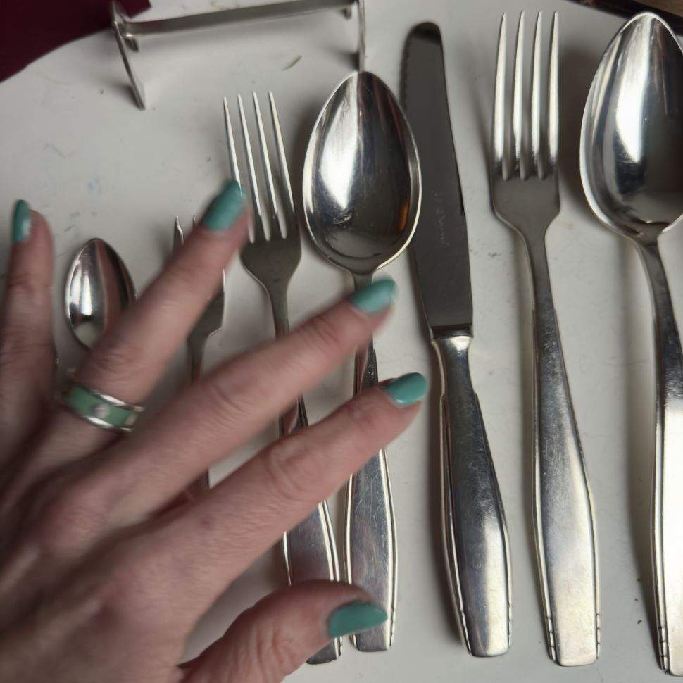 Нож столовый Gero 21 см серебрение Голландия