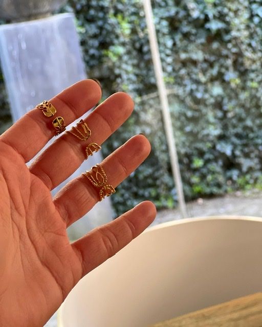 Кольцо символ Четырехлистник золочение