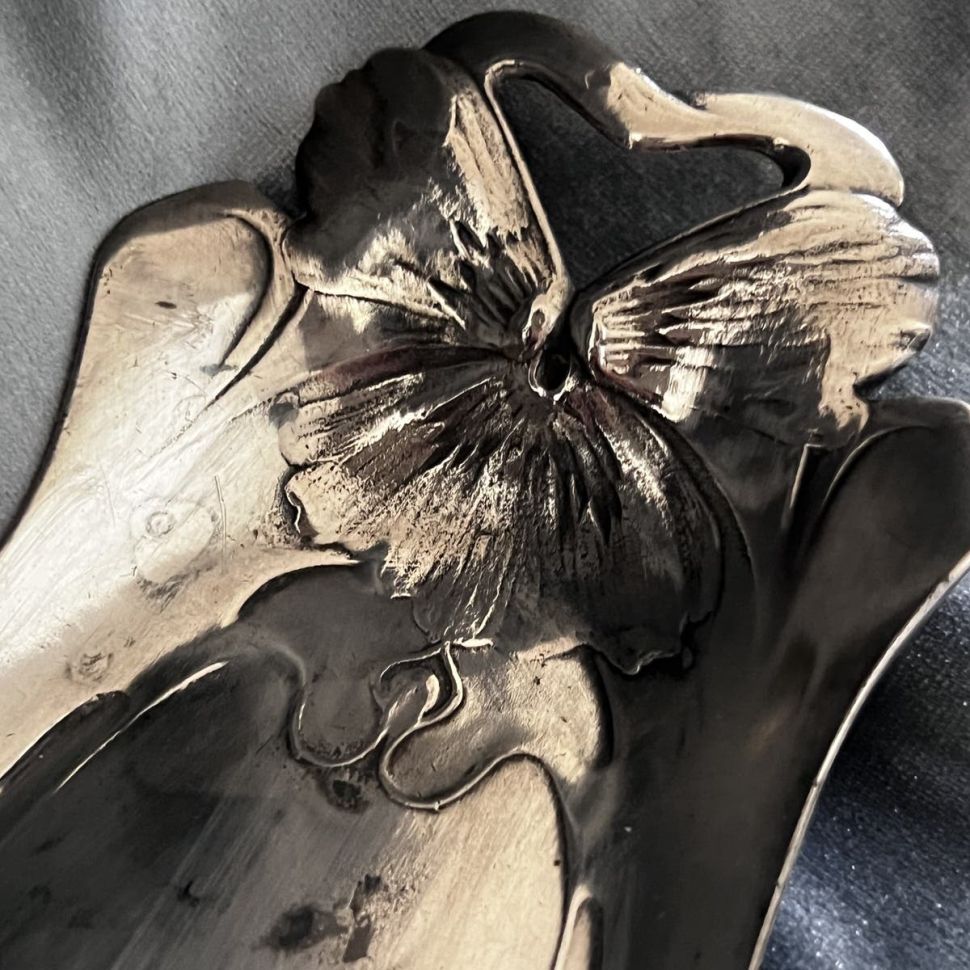 Блюдо Galia Christofle Арнуво 35 см серебрение Франция