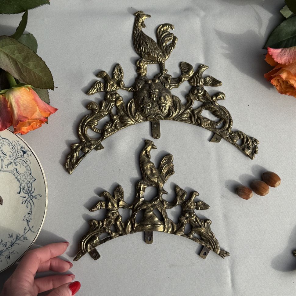 Навершие на раму и зеркало Курица 19 см бронза    