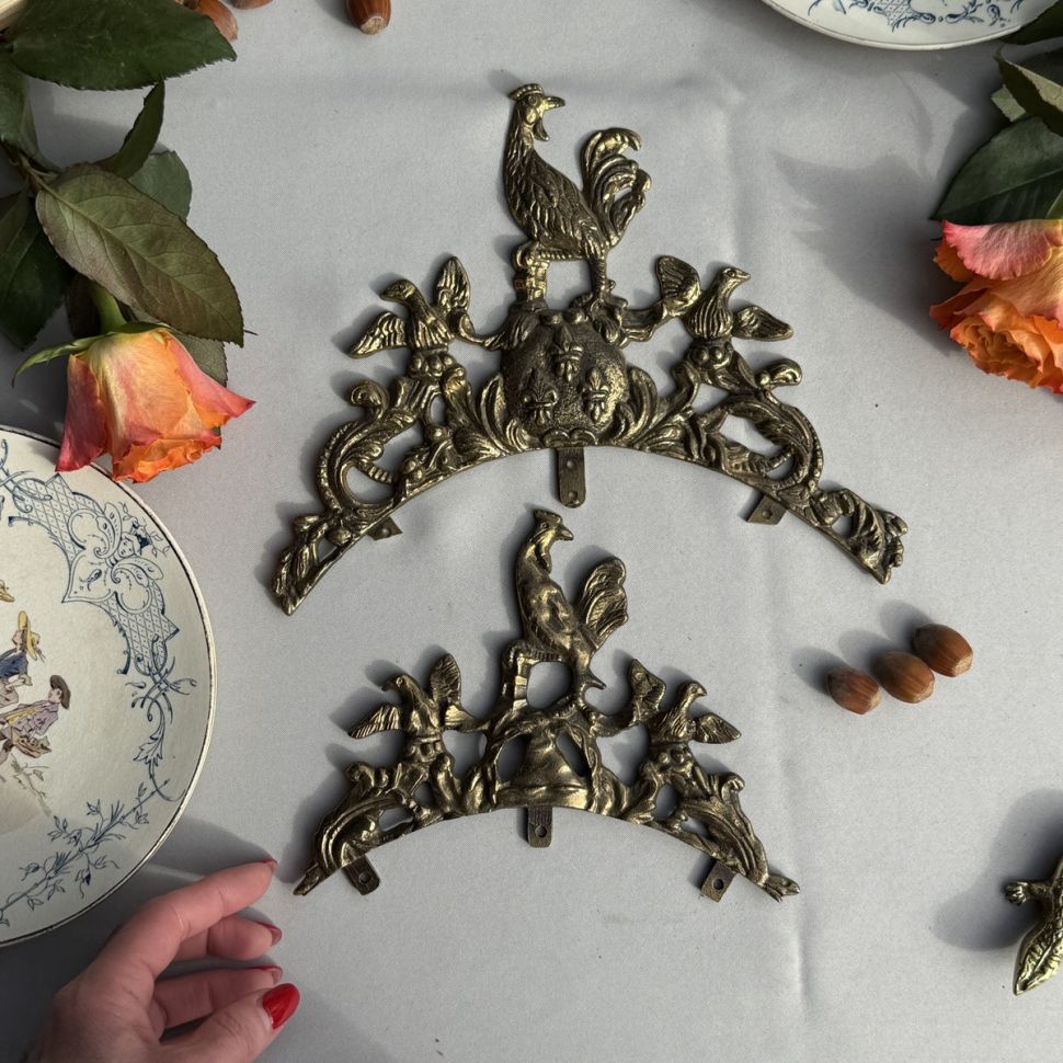 Навершие на раму и зеркало Курица 19 см бронза    