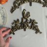 Навершие на раму и зеркало Курица 19 см бронза    