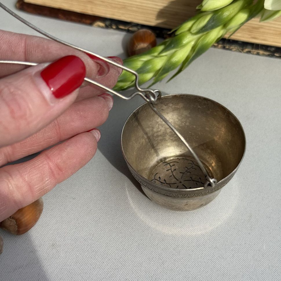 Ситечко для чая 5 см серебрение   