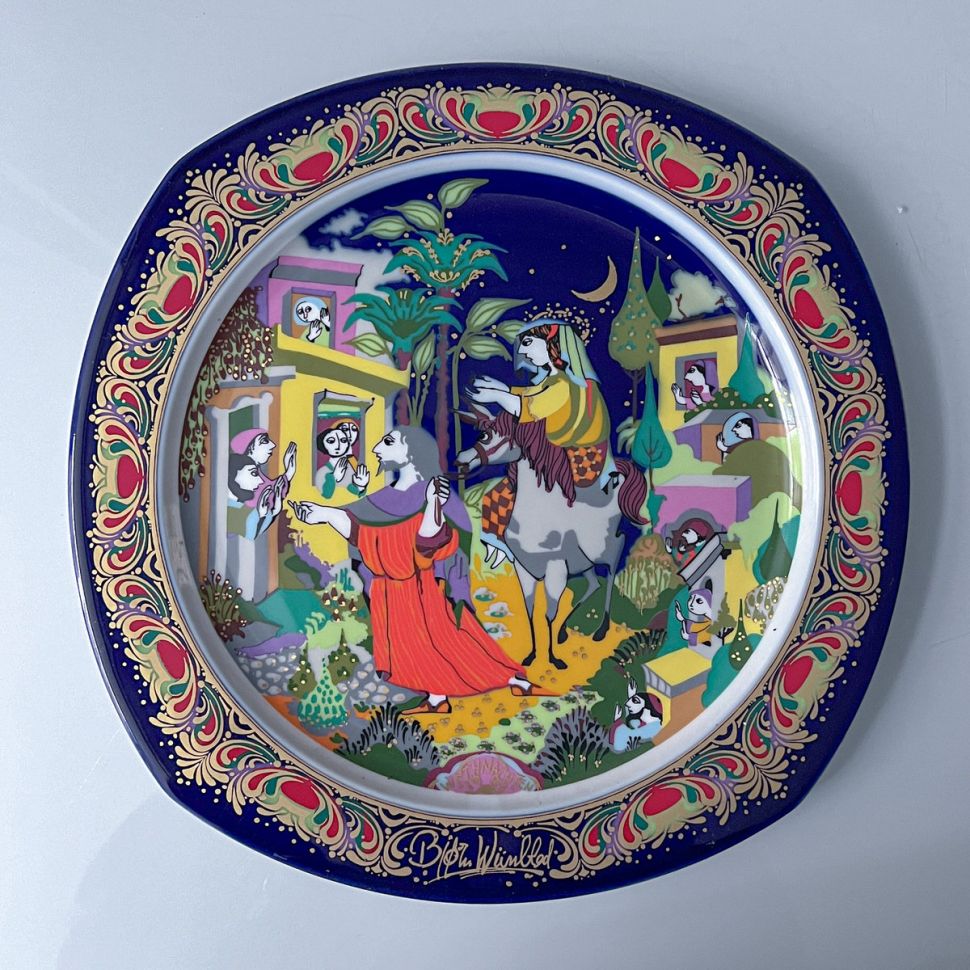 Тарелка Rosenthal Рождественские песни 28 см фарфор Германия 1989 г. 