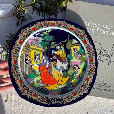 Тарелка Rosenthal Рождественские песни 28 см фарфор Германия 1989 г.