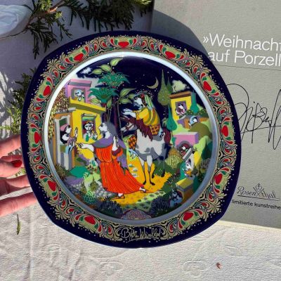 Тарелка Rosenthal Рождественские песни 28 см фарфор Германия 1989 г.
