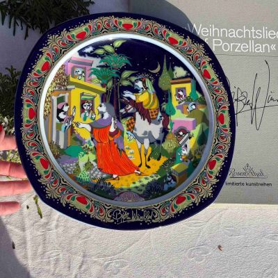 Тарелка Rosenthal Рождественские песни 28 см фарфор Германия 1989 г.