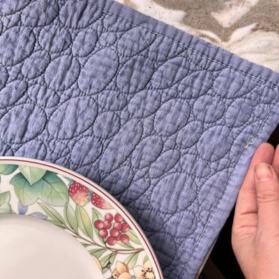 Сет Салфетка сервировочная сиреневая 33х44 см хлопок