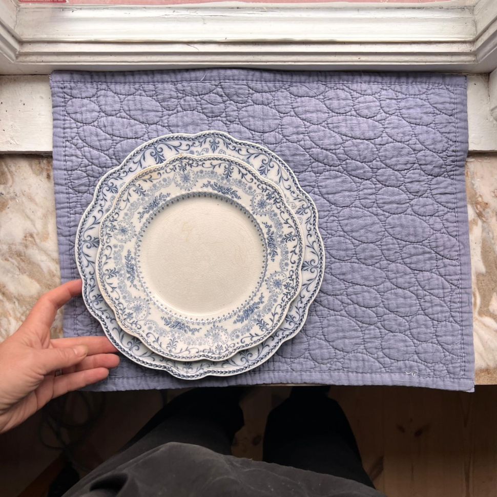 Сет Салфетка сервировочная сиреневая 33х44 см хлопок