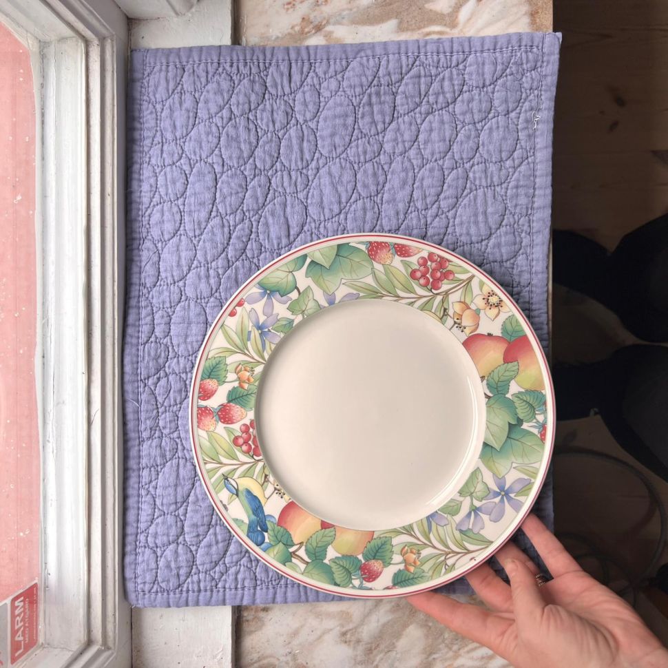 Сет Салфетка сервировочная сиреневая 33х44 см хлопок