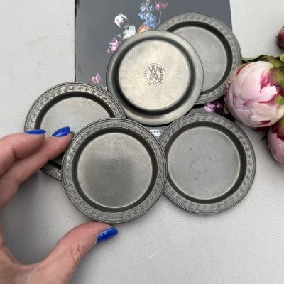 Блюдце подставка 7 см олово Германия