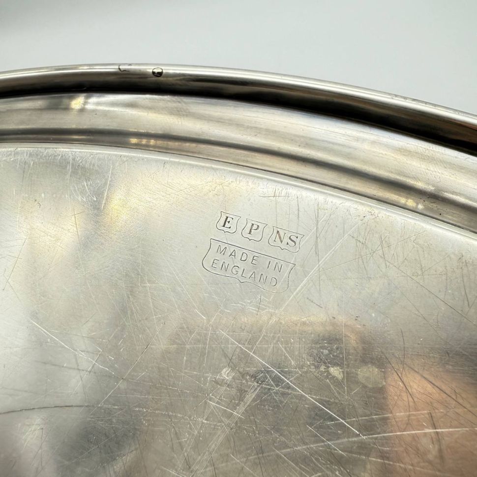 Блюдо поднос 41 см серебрение Англия