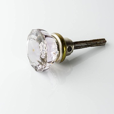 Мебельная ручка Призма стекло и металл