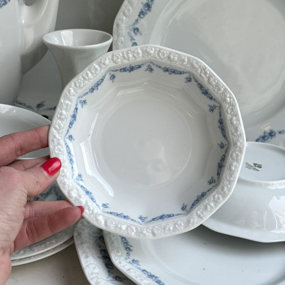 Миска Rosenthal Classic Rose голубые розы 15 см Германия 