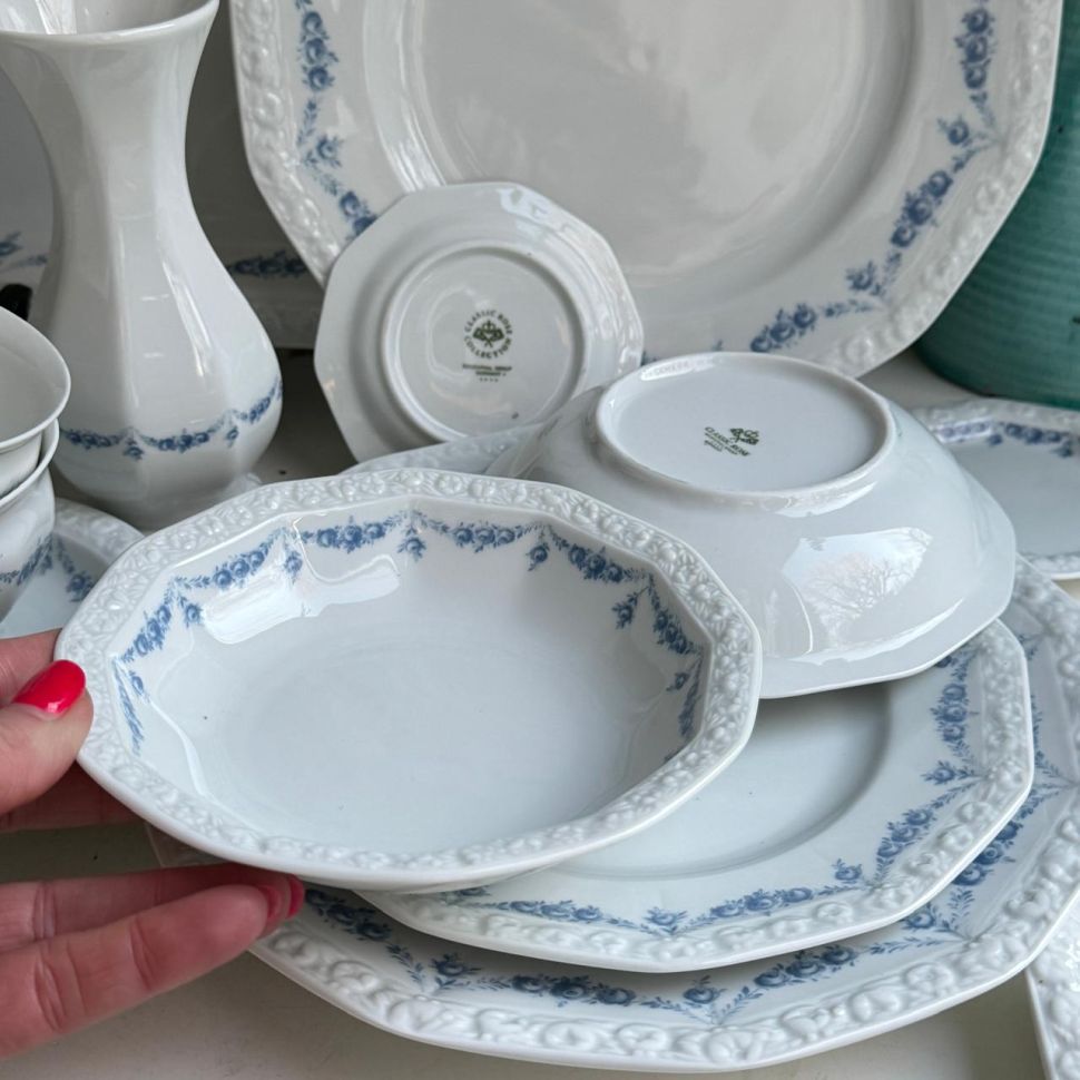 Миска Rosenthal Classic Rose голубые розы 15 см Германия