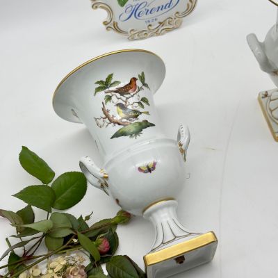 Ваза формы Медичи Herend Rothschild Bird 25 см Венгрия