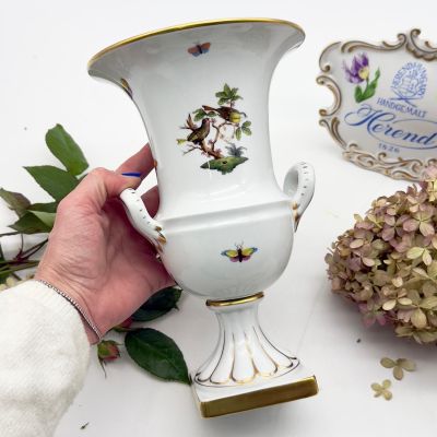 Ваза формы Медичи Herend Rothschild Bird 25 см Венгрия