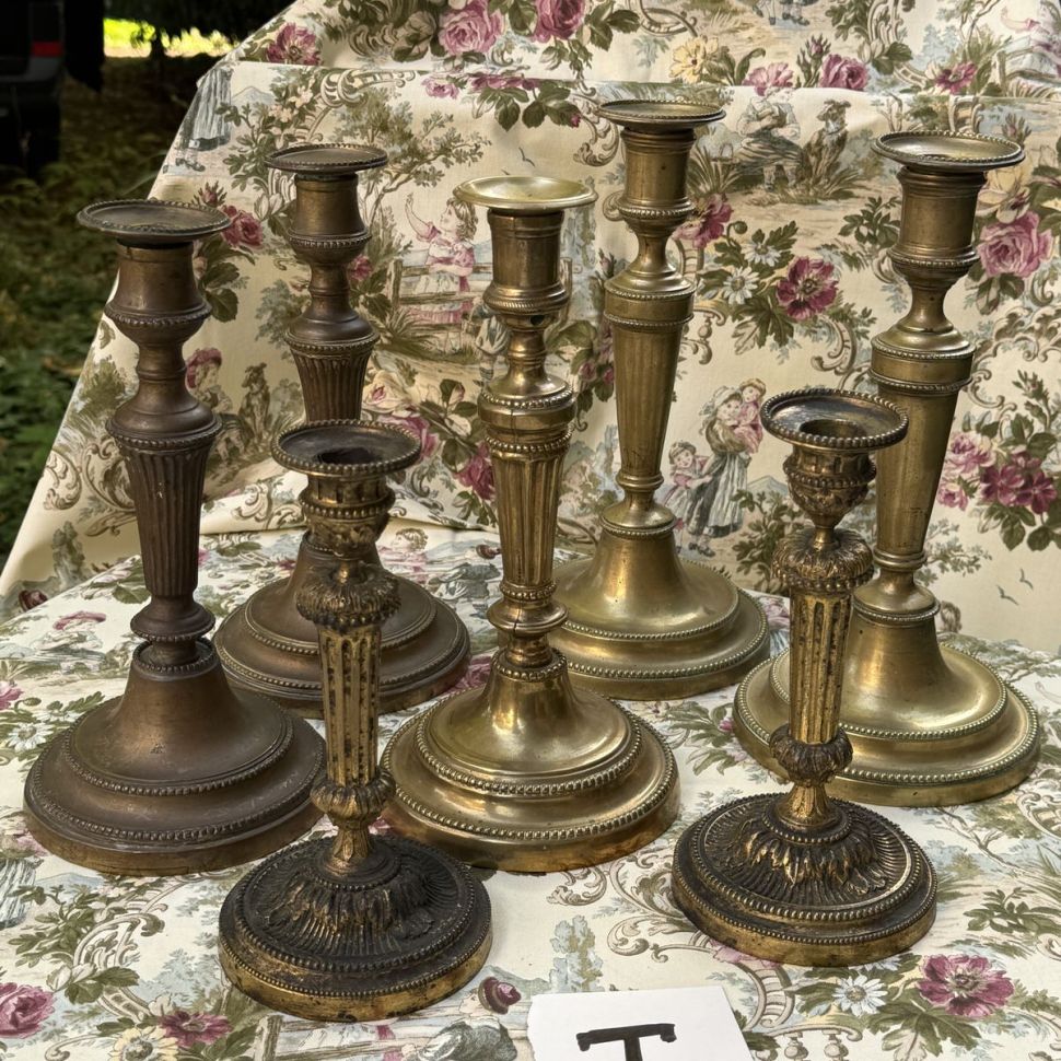 Подсвечник на одну свечу 25 см латунь 