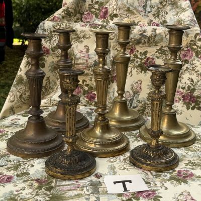 Подсвечник на одну свечу 25 см латунь 