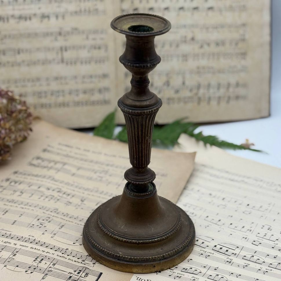 Подсвечник на одну свечу 25 см латунь 