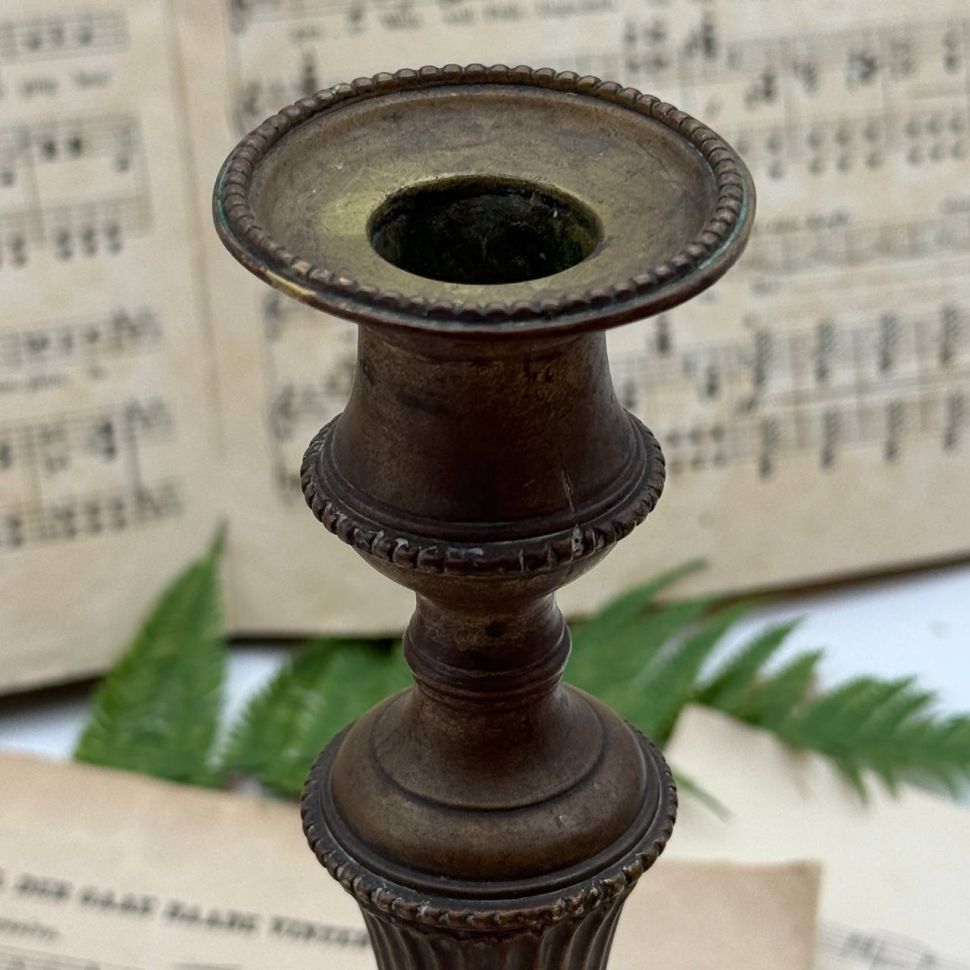 Подсвечник на одну свечу 25 см латунь 