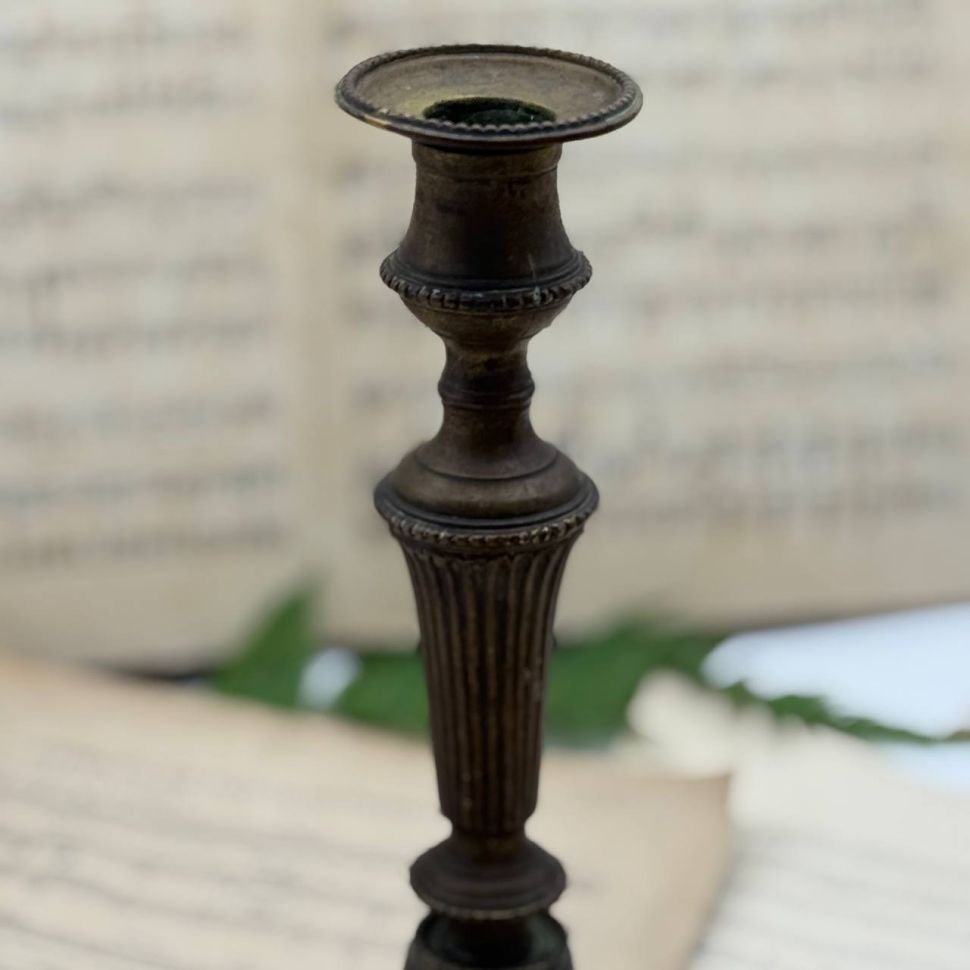 Подсвечник на одну свечу 25 см латунь 