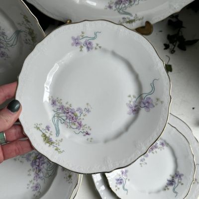 Тарелка 19 см Carl Tielsch фарфор Германия 1875-1900 гг.    