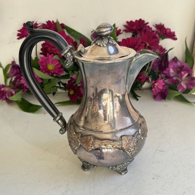 Чайник кофейник с бакелитовой ручкой 550 л мельхиор патина