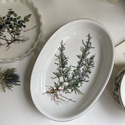 Блюдо форма Botanica ВиллеройБох фарфор 28 см 1970 гг