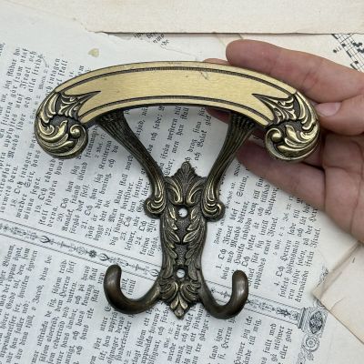 Вешалка крючок РЕТРО 14 см Италия латунь 