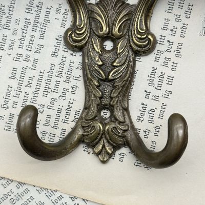 Вешалка крючок РЕТРО 14 см Италия латунь 