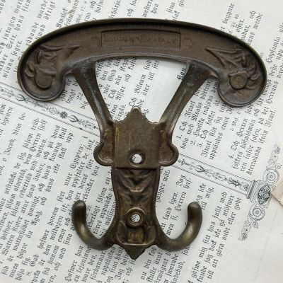 Вешалка крючок РЕТРО 14 см Италия латунь 