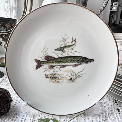 Тарелка Krautheim Рыбы 25 см фарфор Бавария Германия