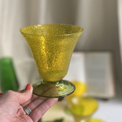 Бокал креманка желтый 300 мл стекло